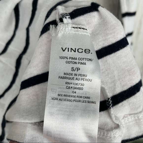 Vince striped white and black tee - Picture 4 of 5